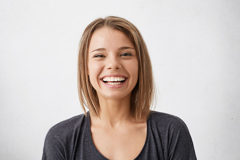Attractive Young Woman Smiling